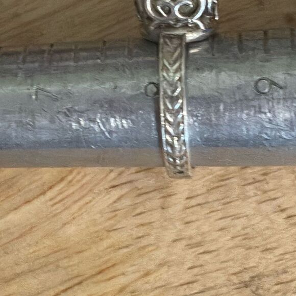 Blue Topaz and Sterling Silver Ring, Handmade, NEW, size 8, Artisan - Picture 3 of 6